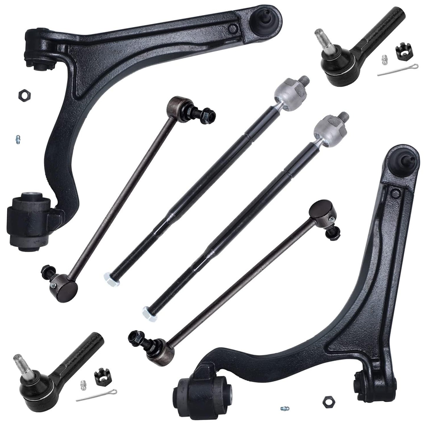 Detroit Axle - Front Lower Control Arms for 2004-2008 Chrysler Pacifica 2005 2006 2007, 2 Lower Control Arms w/Ball Joints, 4 In